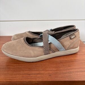 Teva Hydro-Life Waterproof sz 7.5 Slip-On Women's Suede Ballet Leather Flat